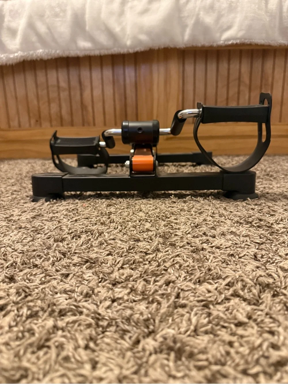 Portable Under-Desk Pedal Exerciser - Orange and Black